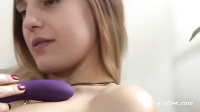 Lauren and Sirena in lesbian pussy licking and vibrator play