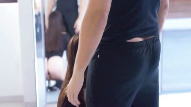 Flexible dancer pounded by her partner
