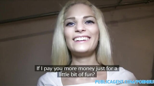 Hot blonde with fine ass fucked in underground car park