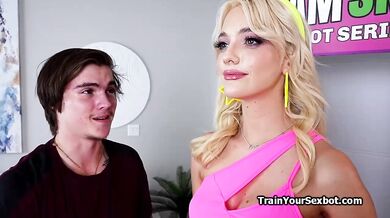 Delivery of a sexy blonde Barbie in real size