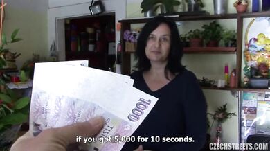 Fucking a mature saleswoman for money
