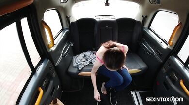 Sexy Flexible Brunette Nicole Love Spreads Her Legs In Taxi