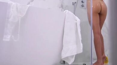 Stepmom Caught Stepson Jerking Off So She Helps Him Cum Quick
