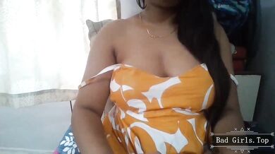 Chubby very cute asian teen with huge natural tits