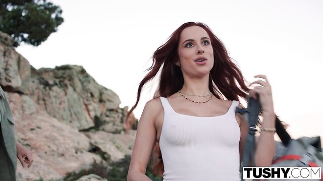 Feisty Redhead Audrey Reid Puts Her The Test In Passionate Outdoor Anal Adventure