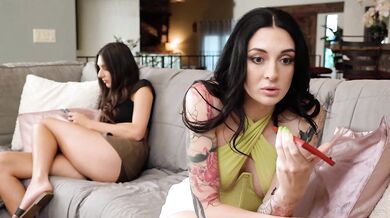 Charlotte Sins Has Affair With Stepsister In Law Aria Sloane While On Call With Her Wife