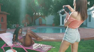 Naughty Natalie Brooks Oils Up Besties Nicole Kitt And Lucy Lotus For Hot Bikini Photoshoot