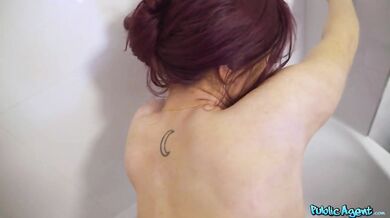 Pretty British Red Head Sucks Hard Dick For Help And Then Rides It