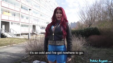 Pretty British Red Head Sucks Hard Dick For Help And Then Rides It