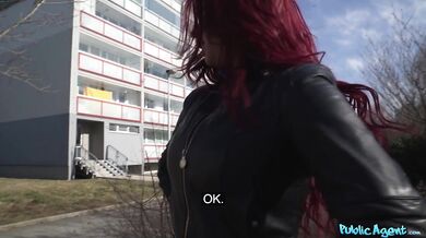 Pretty British Red Head Sucks Hard Dick For Help And Then Rides It