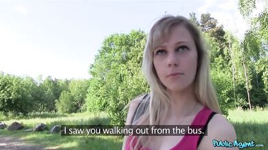Sexy Blonde Drains Balls After Outdoor Casting