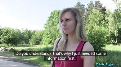 Sexy Blonde Drains Balls After Outdoor Casting