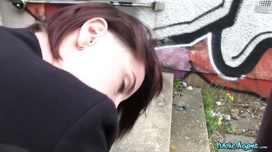 Student With Big Tits Fucked Outdoors In The Rain