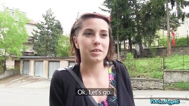 Student With Big Tits Fucked Outdoors In The Rain