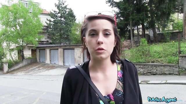 Student With Big Tits Fucked Outdoors In The Rain
