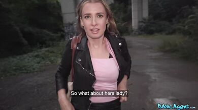 Cute and hesitant students first public sex in the rain