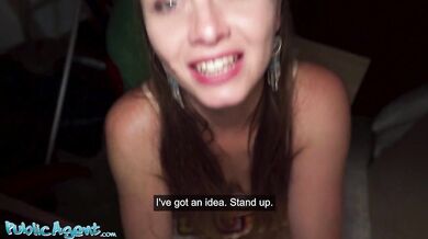 POV blowjob in public with a Czech girl