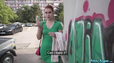 Oh well there goes the condom! Raw sex with redhead student
