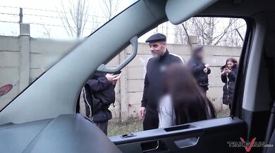 Czech pornstar Silvia Dellai stopped by police on the road while having sex