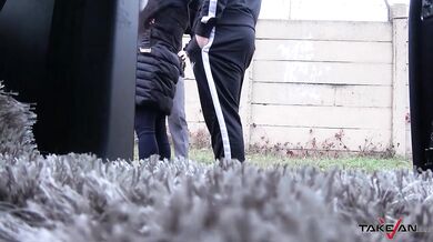Czech pornstar Silvia Dellai stopped by police on the road while having sex