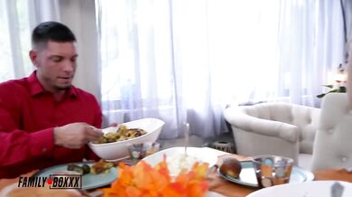 Stepson Fucked His Wife And His Stepmom At Family Dinner