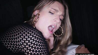 Kenzie Love bends over for a hard fuck with a big black cock from behind