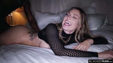 Kenzie Love bends over for a hard fuck with a big black cock from behind