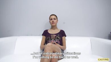 Short Haired Czech Amateur Ivana At Czech Casting