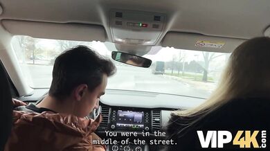 She pays for her mistakes with her tight pussy while her husband holds her