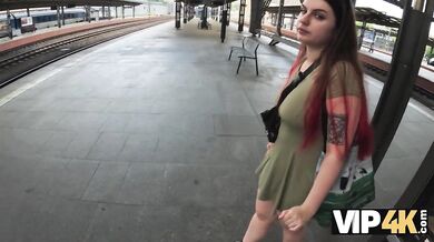 Fucking in the train station WC