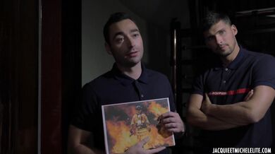 Horny blonde deserves two guys in a threesome