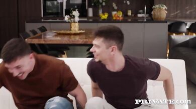 Hot Blacked Haired Teen Fucked By Two Cocks