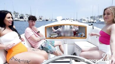 My boat got me laid with the two thickest ass begging for my cock