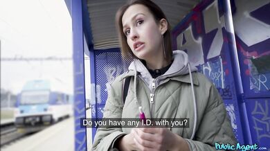 Blowjob in public at the train station and then fucked