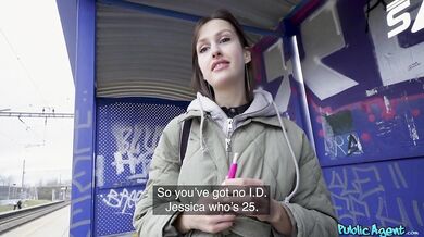 Blowjob in public at the train station and then fucked