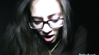 Nerd Glasses Babe Gets Creampie And Earn Some Cash