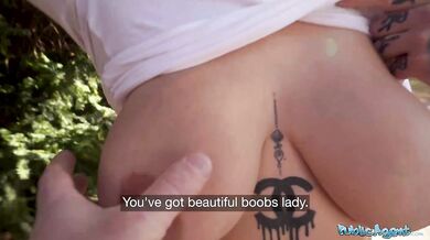 I met an incredible PAWG girl with big natural tits