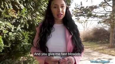 I met an incredible PAWG girl with big natural tits