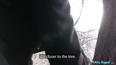 Black Haired Girl Fucks My Rock Hard Cock Outside