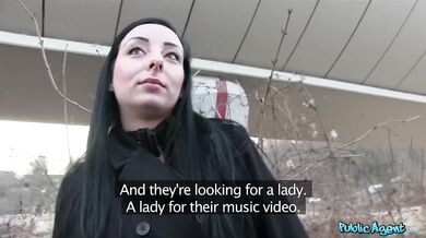 Black Haired Girl Fucks My Rock Hard Cock Outside