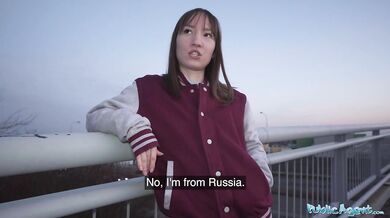 Hot brunette dances for me in public before I fuck her hard