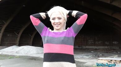 Blonde Russian Teen Student Sucks And Rides For Cash In Public