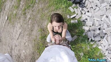 Public Agent - She rides me COWGIRL in an EPIC outdoor FUCK