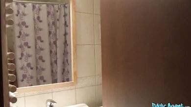 Real Japanese student tourist lost in the city shares a hotel room with me