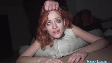 Ginger haired girl squirts over my hard cock