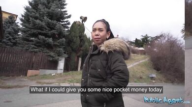 Asian petite babe with little tits rides my huge cock