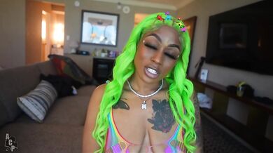 Fat woman is having fun with a scary clown in an intense sex scene