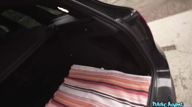 I bend this tiny hitchhiker over before cumming inside her