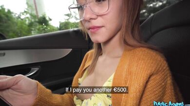 I bend this tiny hitchhiker over before cumming inside her