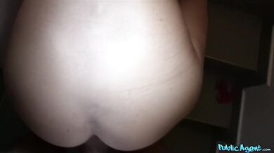 23 year old took off her trousers to reveal a tiny little ass in a pink thong